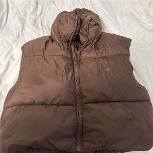 Women's Chocolate Brown Puffer Vest